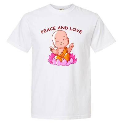 Peace And Love Buddha  Garment-Dyed Heavyweight T-Shirt