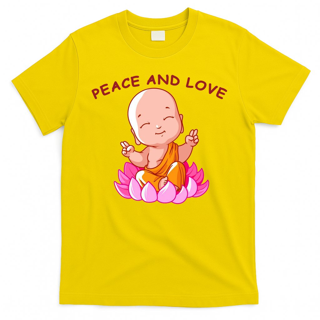 Peace And Love Buddha  T-Shirt