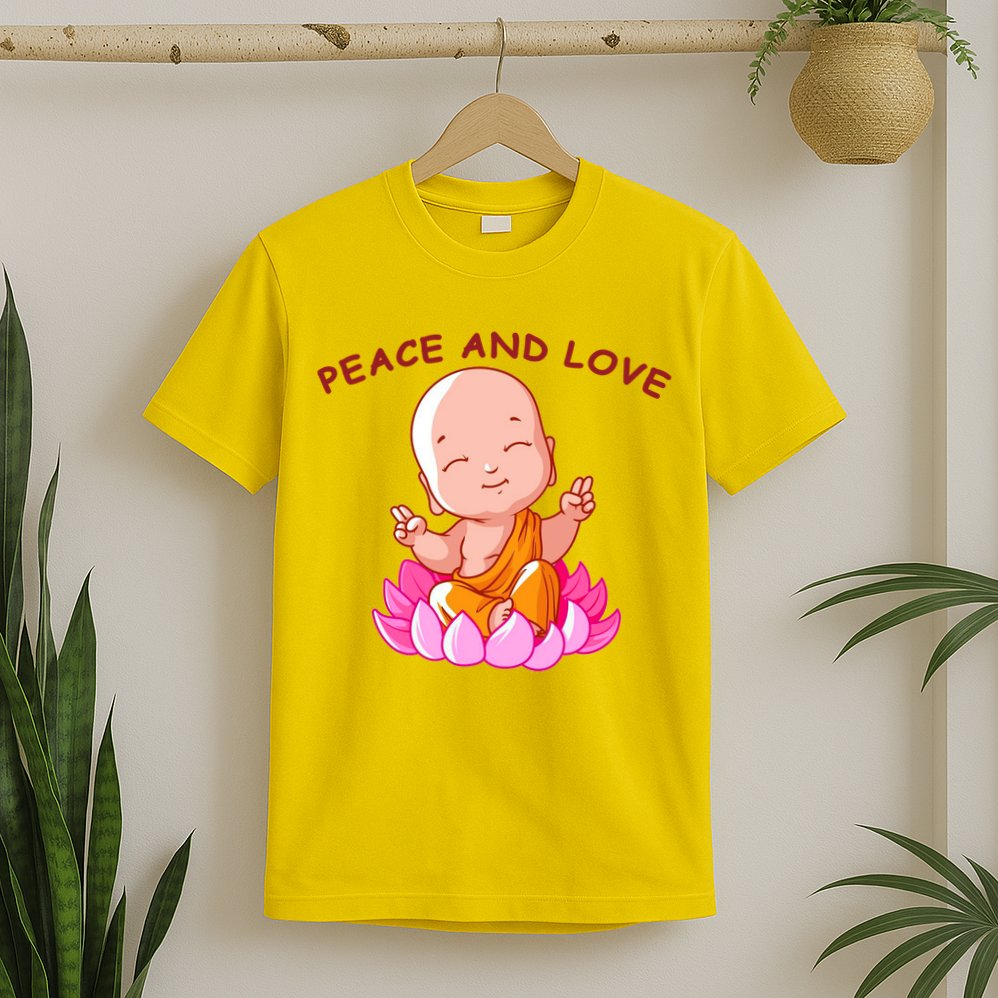 Peace And Love Buddha  T-Shirt