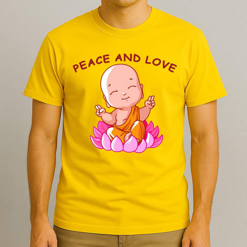 Peace And Love Buddha  T-Shirt