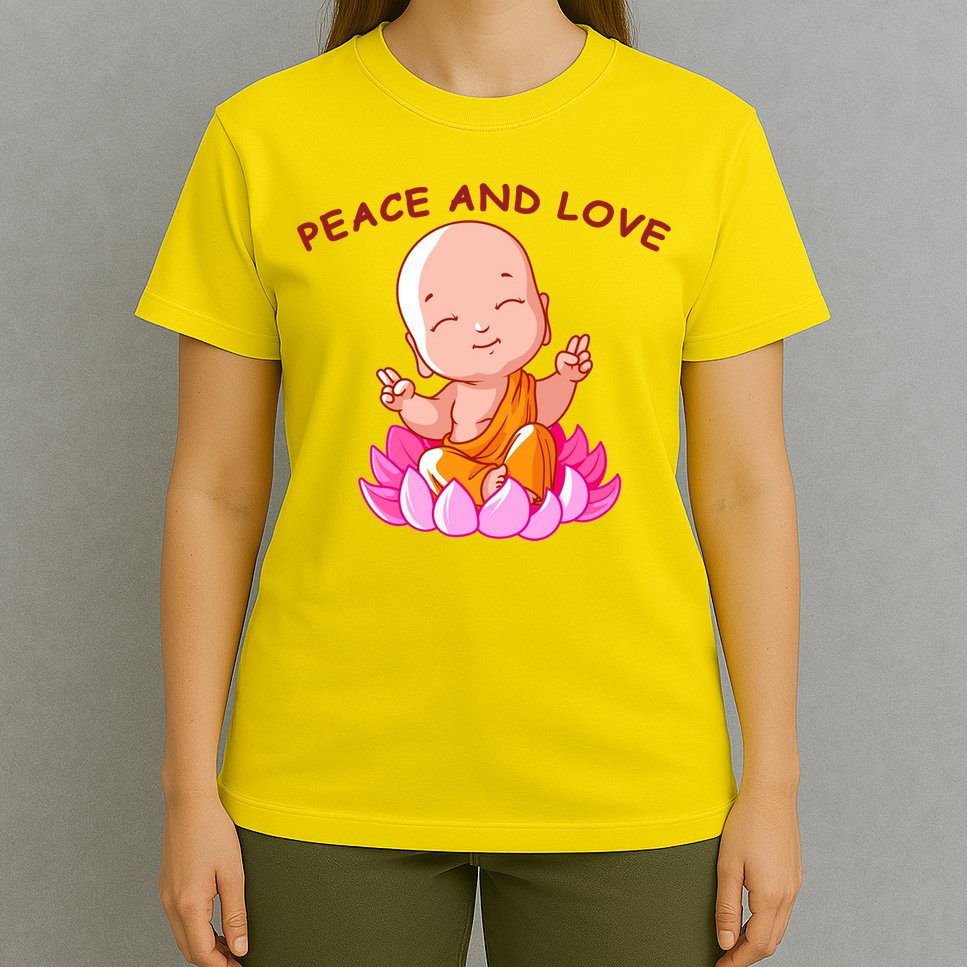Peace And Love Buddha  T-Shirt