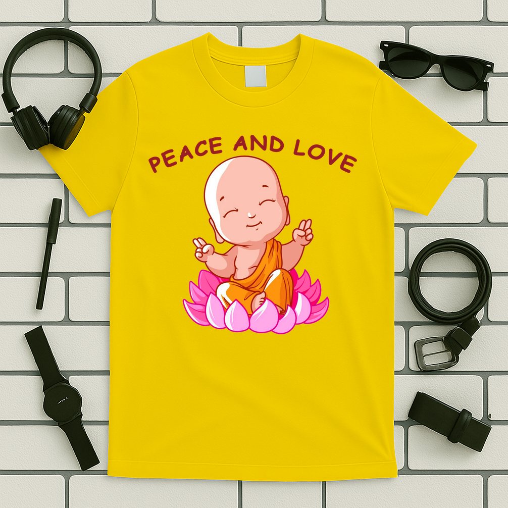 Peace And Love Buddha  T-Shirt