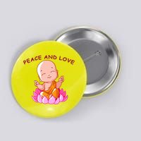 Peace And Love Buddha  Button