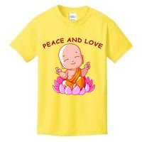 Peace And Love Buddha  Kids T-Shirt