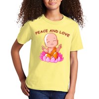 Peace And Love Buddha  Kids T-Shirt