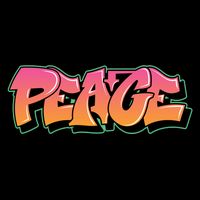 Peace Graffiti Sign Cooling Performance Crew T-Shirt