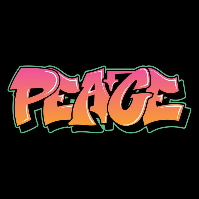Peace Graffiti Sign Cooling Performance Crew T-Shirt
