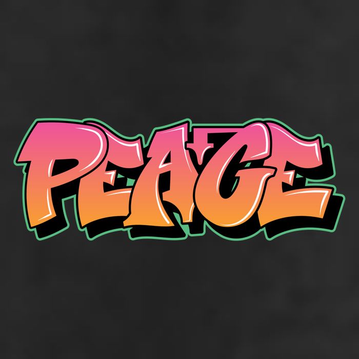Peace Graffiti Sign 11oz C Handle Ceramic Mug
