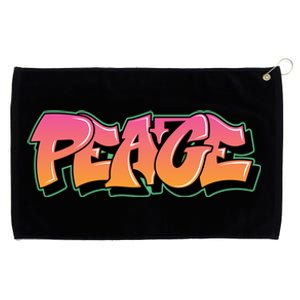 Peace Graffiti Sign Grommeted Golf Towel