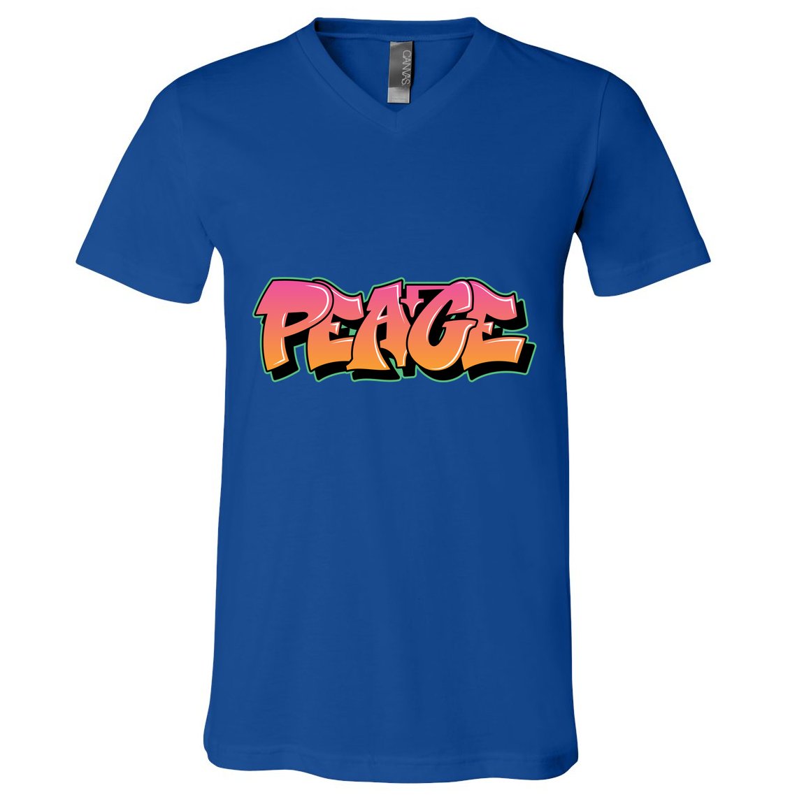 Peace Graffiti Sign V-Neck T-Shirt