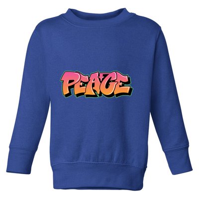 Peace Graffiti Sign Toddler Sweatshirt