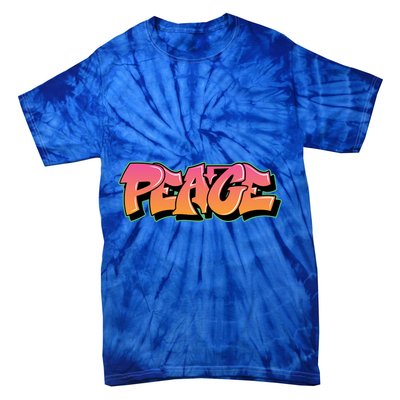 Peace Graffiti Sign Tie-Dye T-Shirt