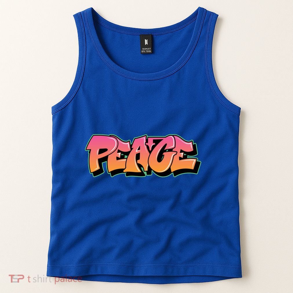 Peace Graffiti Sign Tank Top