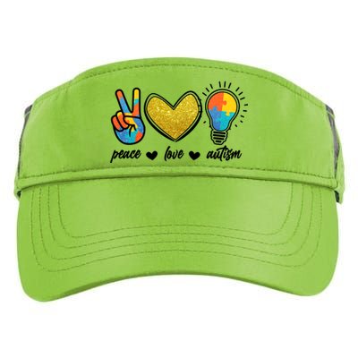 Peace Love & Autism Autism Awareness Month Adult Drive Performance Visor