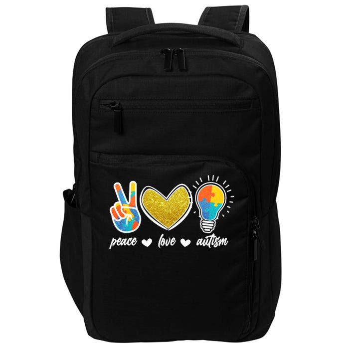 Peace Love & Autism Autism Awareness Month Impact Tech Backpack