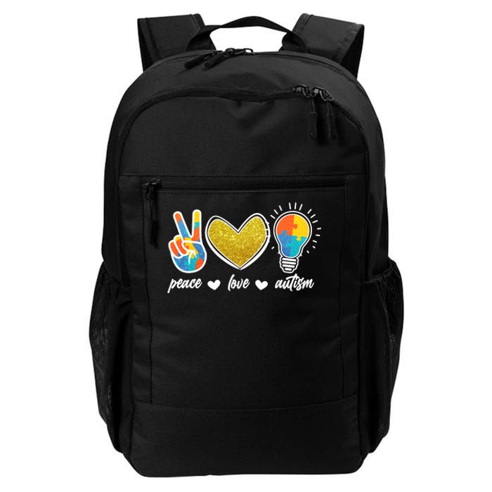 Peace Love & Autism Autism Awareness Month Daily Commute Backpack