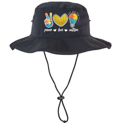 Peace Love & Autism Autism Awareness Month Legacy Cool Fit Booney Bucket Hat