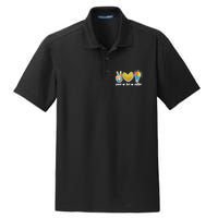 Peace Love & Autism Autism Awareness Month Dry Zone Grid Polo