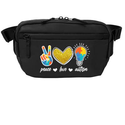 Peace Love & Autism Autism Awareness Month Crossbody Pack