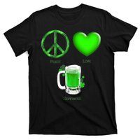 Peace Love Beer - Happiness Irish St. Patrick's Day T-Shirt