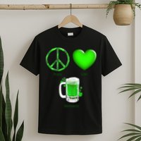 Peace Love Beer - Happiness Irish St. Patrick's Day T-Shirt