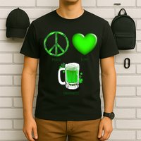 Peace Love Beer - Happiness Irish St. Patrick's Day T-Shirt