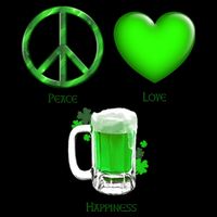 Peace Love Beer - Happiness Irish St. Patrick's Day T-Shirt