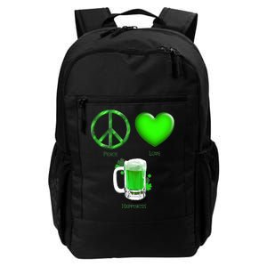 Peace Love Beer - Happiness Irish St. Patrick's Day Daily Commute Backpack