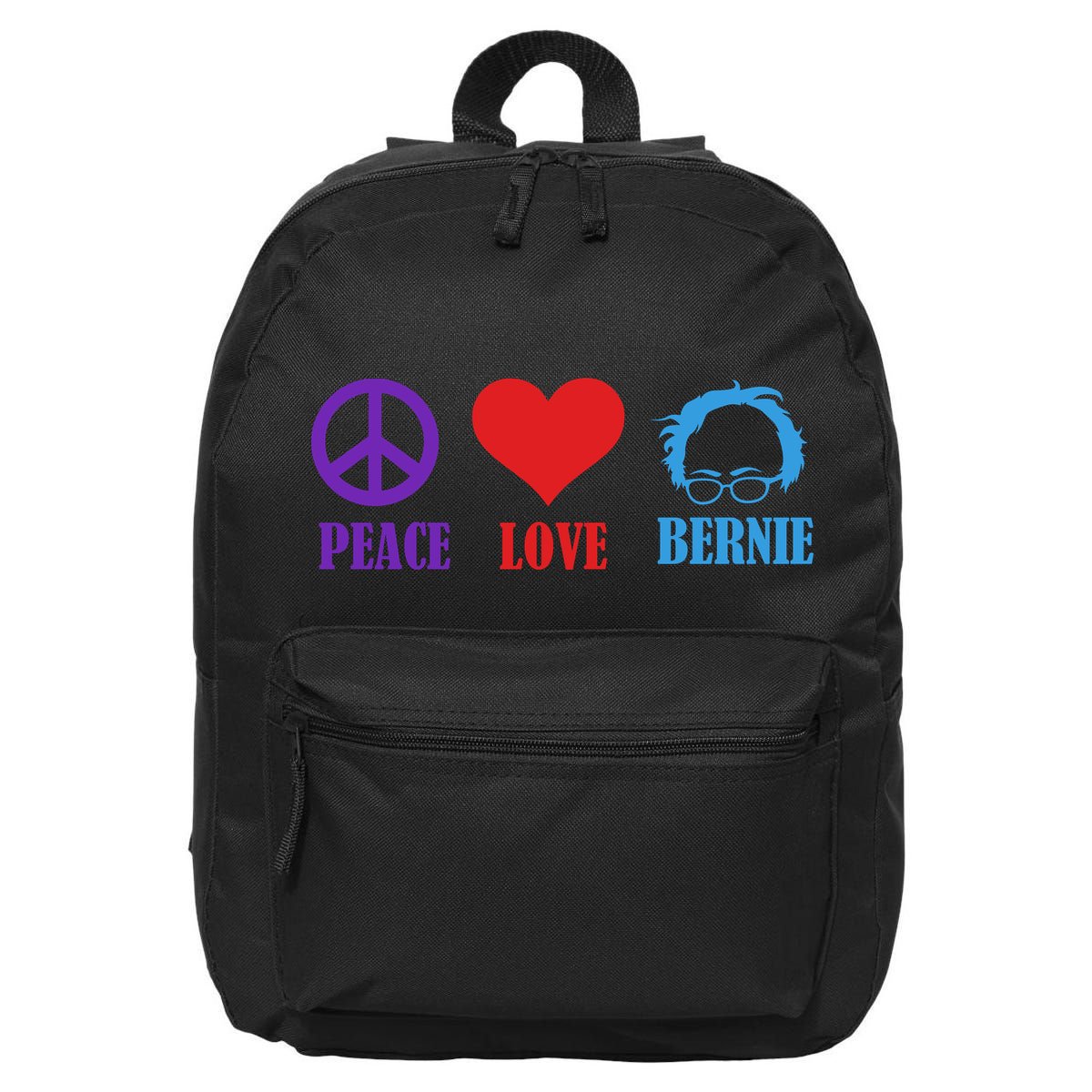 Peace Love Bernie Sanders 2020 16 in Basic Backpack