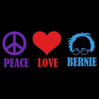 Peace Love Bernie Sanders 2020 16 in Basic Backpack