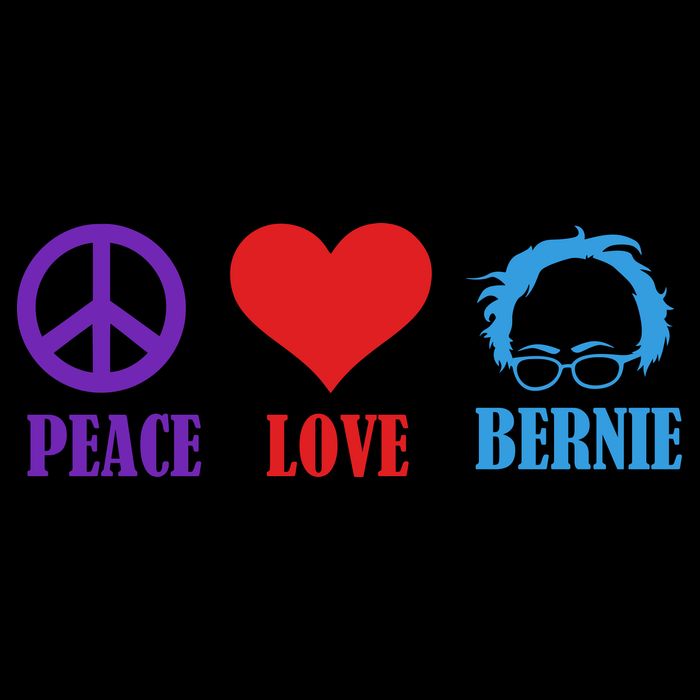 Peace Love Bernie Sanders 2020 16 in Basic Backpack