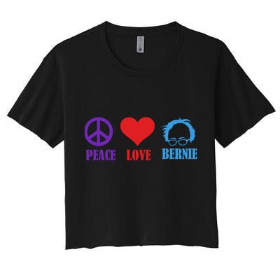Peace Love Bernie Sanders 2020 Crop Top