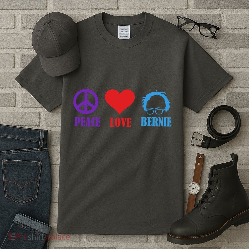 Peace Love Bernie Sanders 2020 Tall T-Shirt