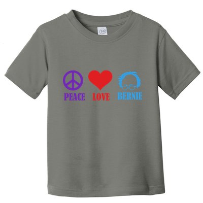 Peace Love Bernie Sanders 2020 Toddler T-Shirt