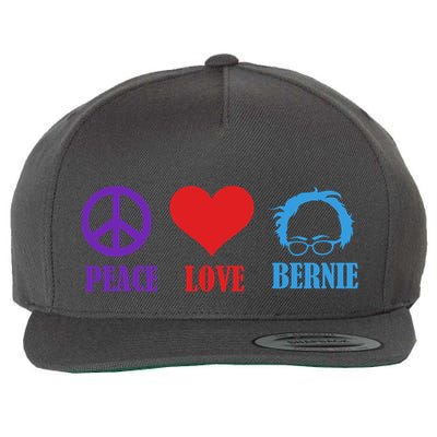 Peace Love Bernie Sanders 2020 Wool Snapback Cap