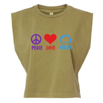 Peace Love Bernie Sanders 2020 Garment-Dyed Women's Muscle Tee