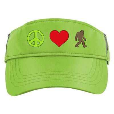 Peace Love Bigfoot  Adult Drive Performance Visor