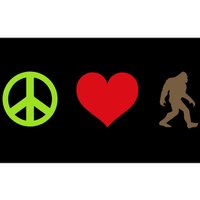 Peace Love Bigfoot  Bumper Sticker