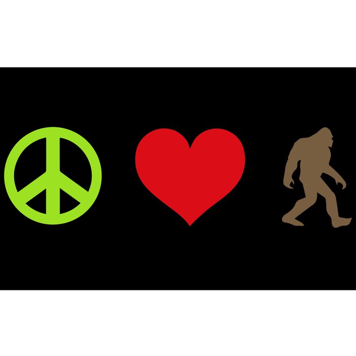 Peace Love Bigfoot  Bumper Sticker