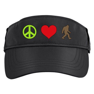 Peace Love Bigfoot  Adult Drive Performance Visor