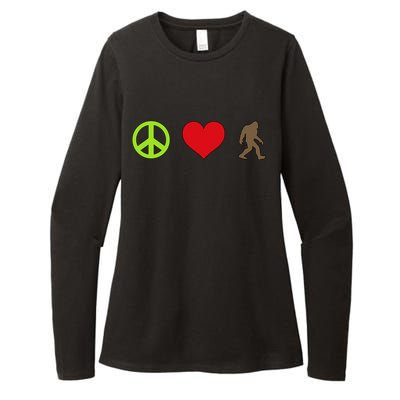 Peace Love Bigfoot  Womens CVC Long Sleeve Shirt