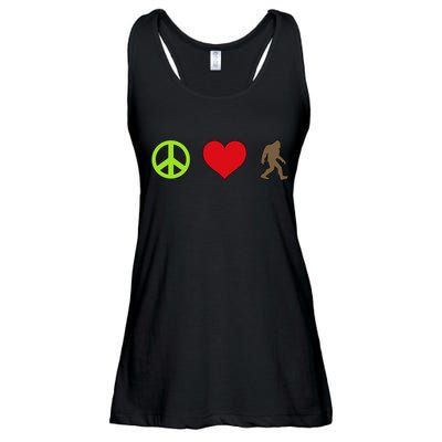 Peace Love Bigfoot  Ladies Essential Flowy Tank