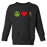 Peace Love Bigfoot  Toddler Sweatshirt