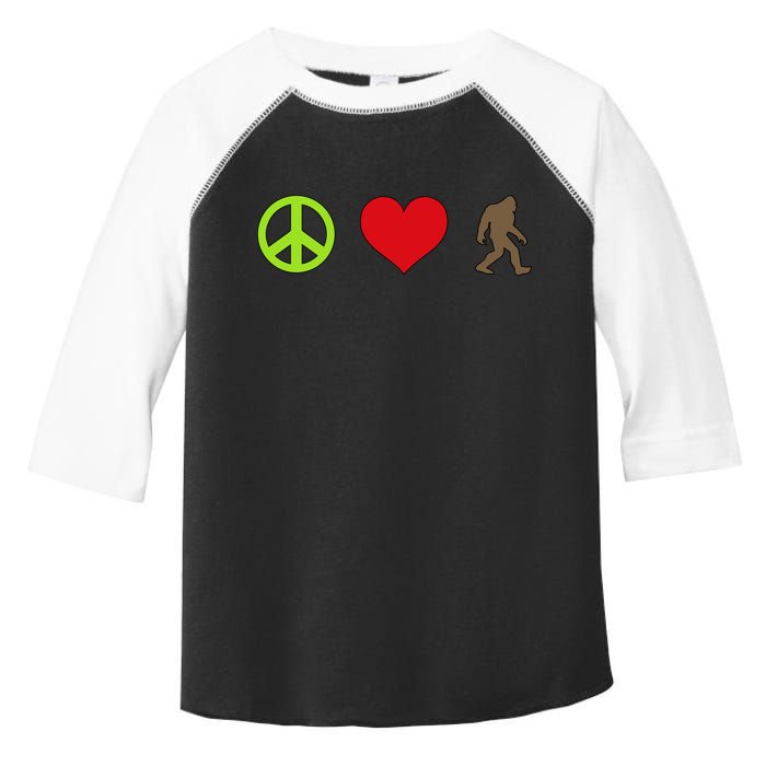 Peace Love Bigfoot  Toddler Fine Jersey T-Shirt