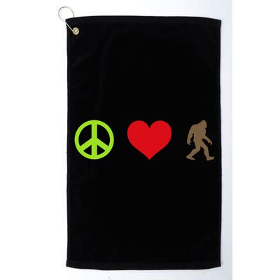 Peace Love Bigfoot  Platinum Collection Golf Towel