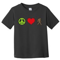 Peace Love Bigfoot  Toddler T-Shirt