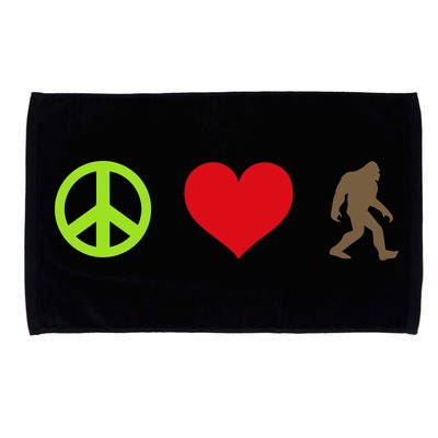 Peace Love Bigfoot  Microfiber Hand Towel