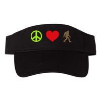 Peace Love Bigfoot  Valucap Bio-Washed Visor