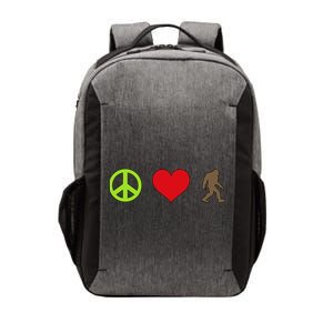 Peace Love Bigfoot  Vector Backpack