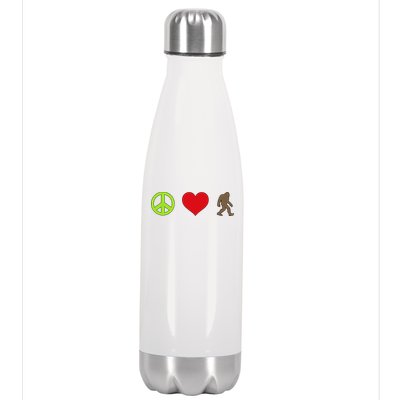 Peace Love Bigfoot  Stainless Steel Insulated Water Bottle